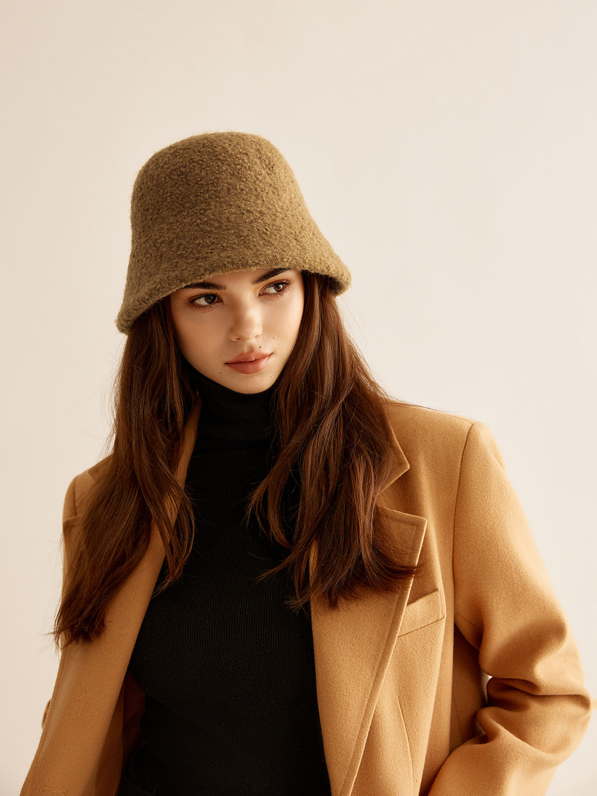 Yün Karışımlı Kova Şapka