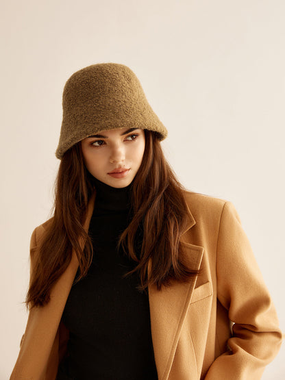 Yün Karışımlı Kova Şapka