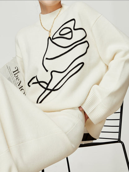 Örgü Çiçekli Kazak