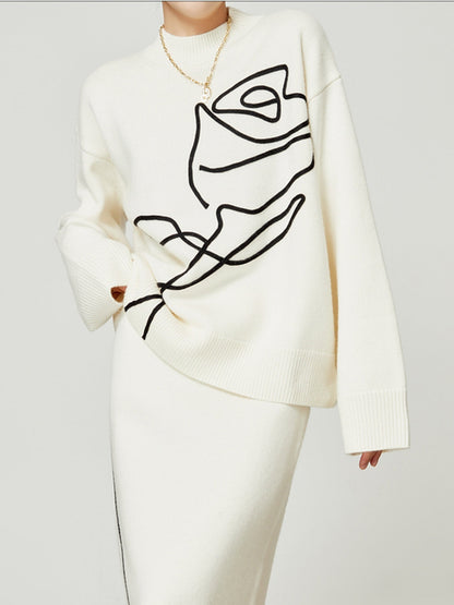 Örgü Çiçekli Kazak