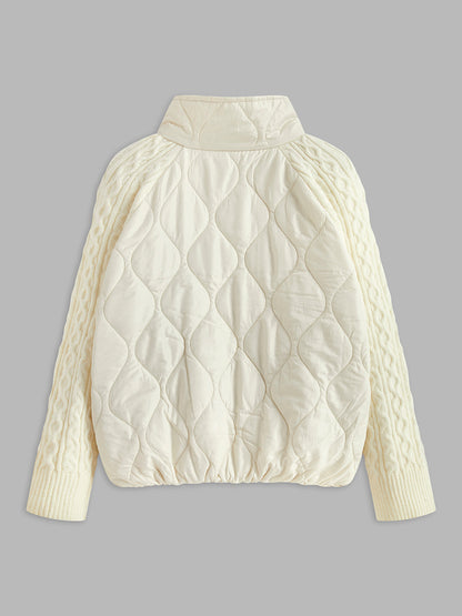 Düğmeli Tokalı Yaka Panelli Örme Dış Giyim