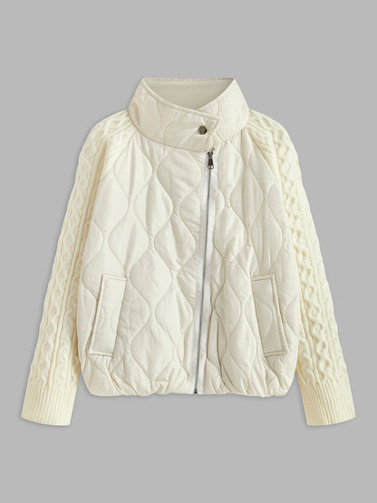 Düğmeli Tokalı Yaka Panelli Örme Dış Giyim