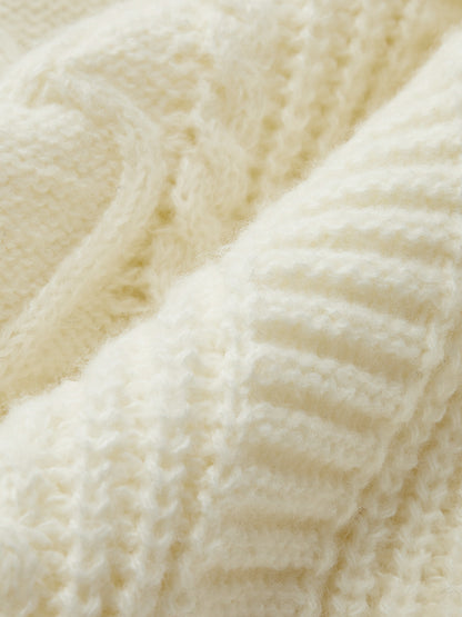 V Yaka Düğme Mekanizmalı Kablolu Hırka