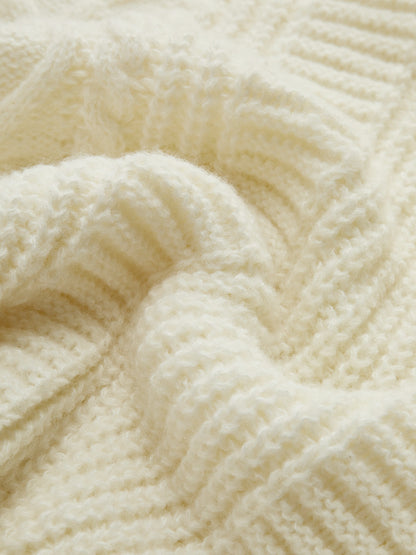 V Yaka Düğme Mekanizmalı Kablolu Hırka