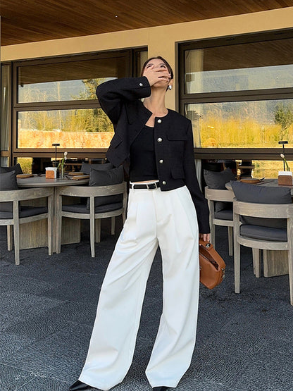 Düğmeli Tweed Ceket