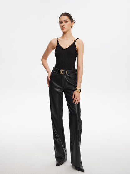 Metal Kenarlı İnce Askılı Kazak Yelek