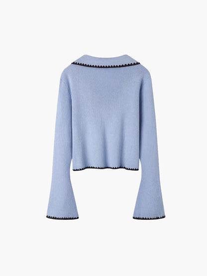 İşlemeli Yaka Hırka