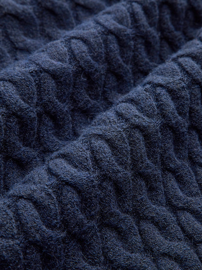 Kontrast Bağlama Düğmeli Örgü Üst