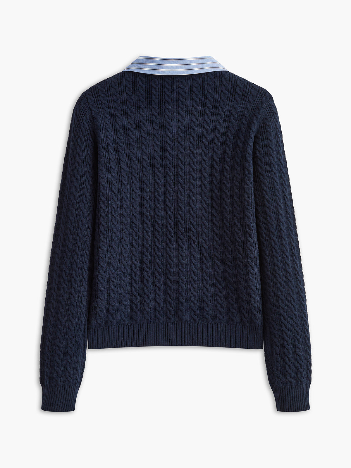 Kablo Örgü Düğme Panelli Hırka