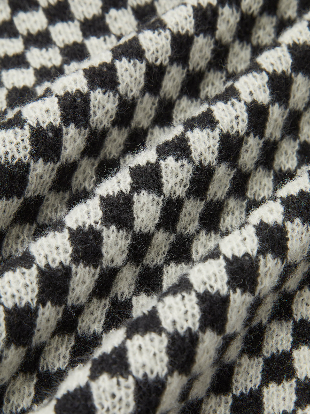 Büyük Beden Geometrik Desenli Kısa Örgü Dış Giyim