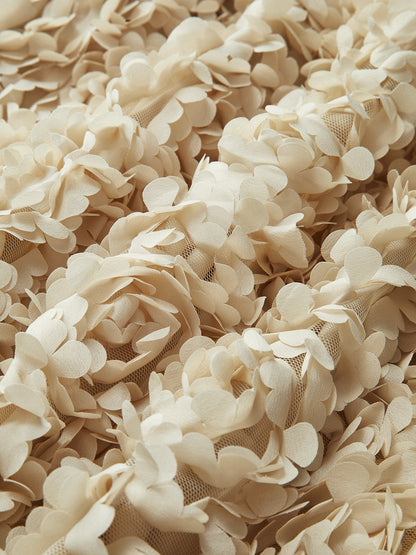 Çiçekli Yuvarlak Yaka Ceket