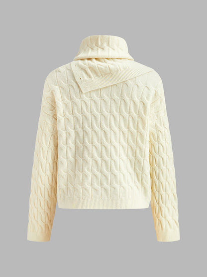 Düğmeli Atkı ve Kablo Kazak