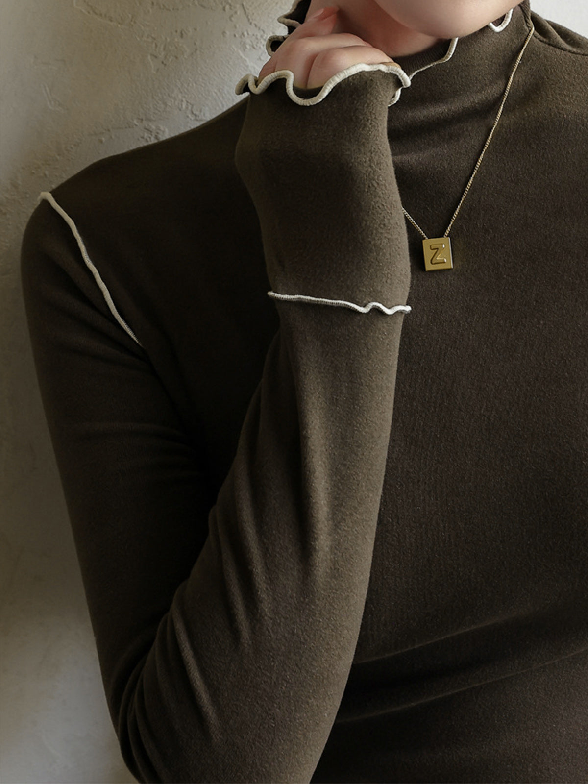 Dalgalı Kesim Jersey Slim Tişört