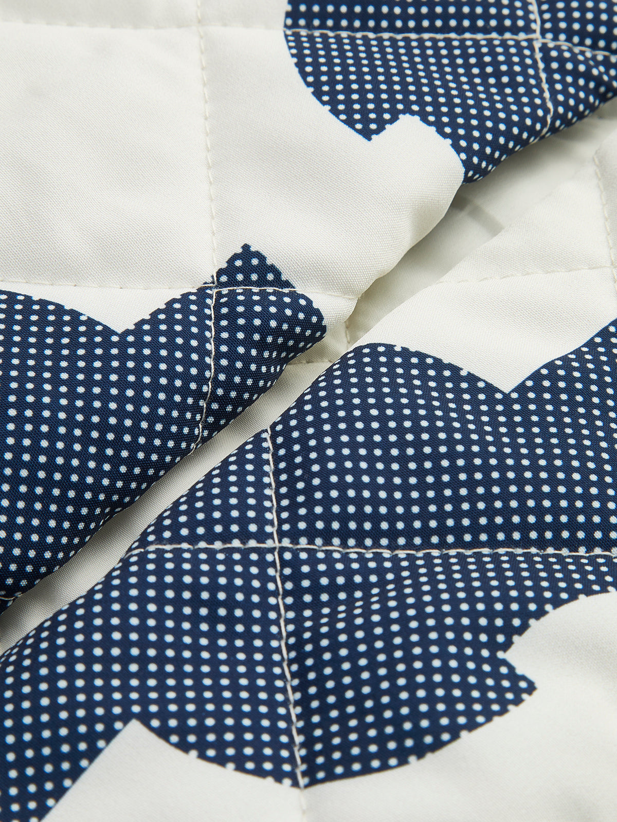 Renk Bloklu Baskılı Sıcak Ceket