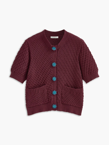 Düğme Detaylı Cepli Fit Cardigan