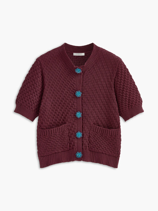 Düğme Detaylı Cepli Fit Cardigan