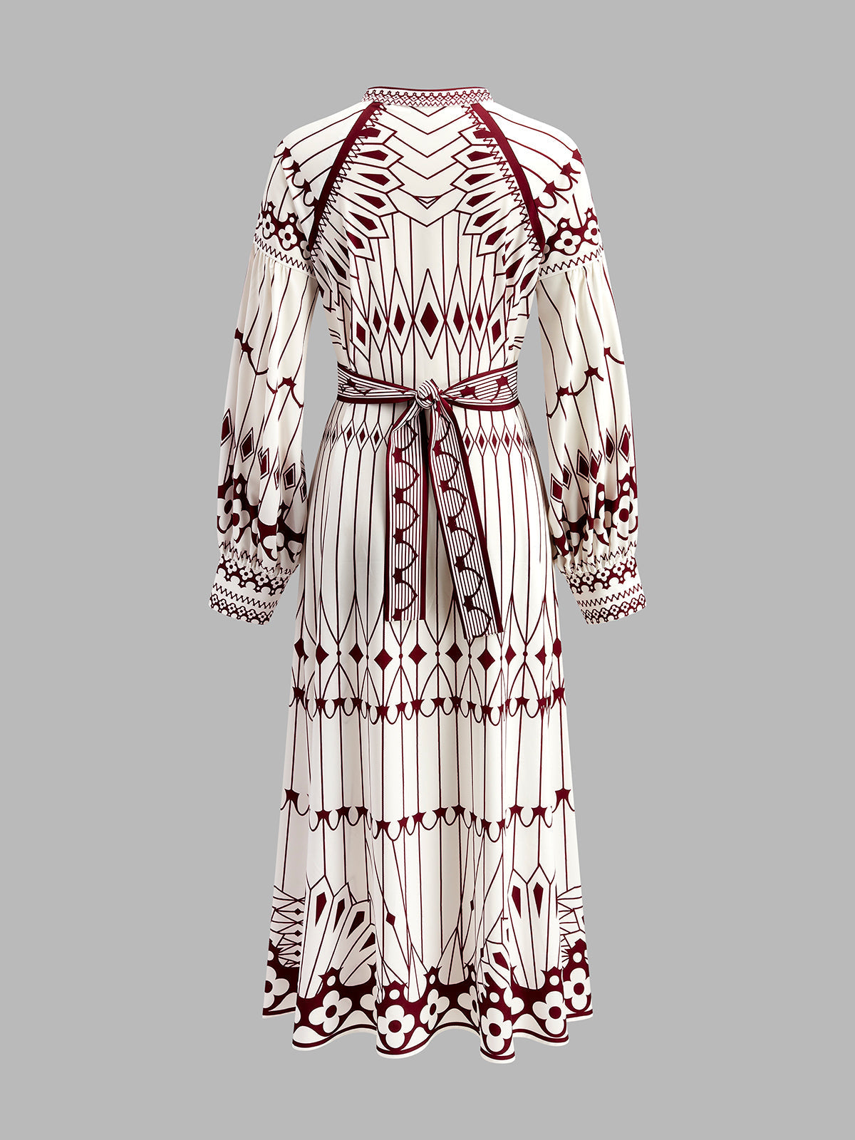 Bohem Dik Yaka Yırtık Elbise