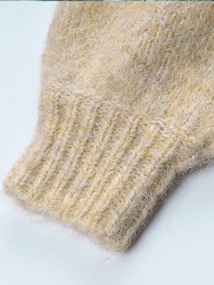 Tığ İşi Çiçekli Renk Bloklu Hırka