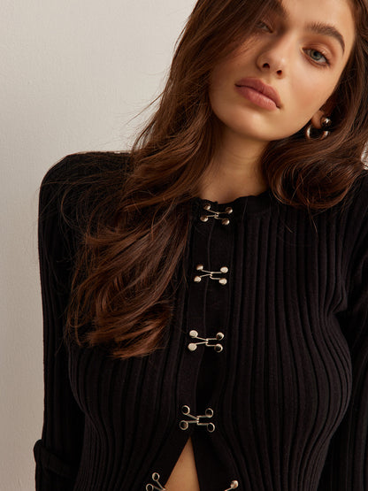 Önü Kancalı İnce Örgü Üst