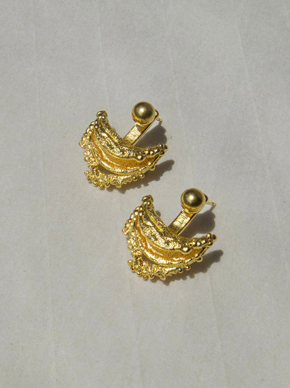 Retro Düzensiz Kavisli Küpeler