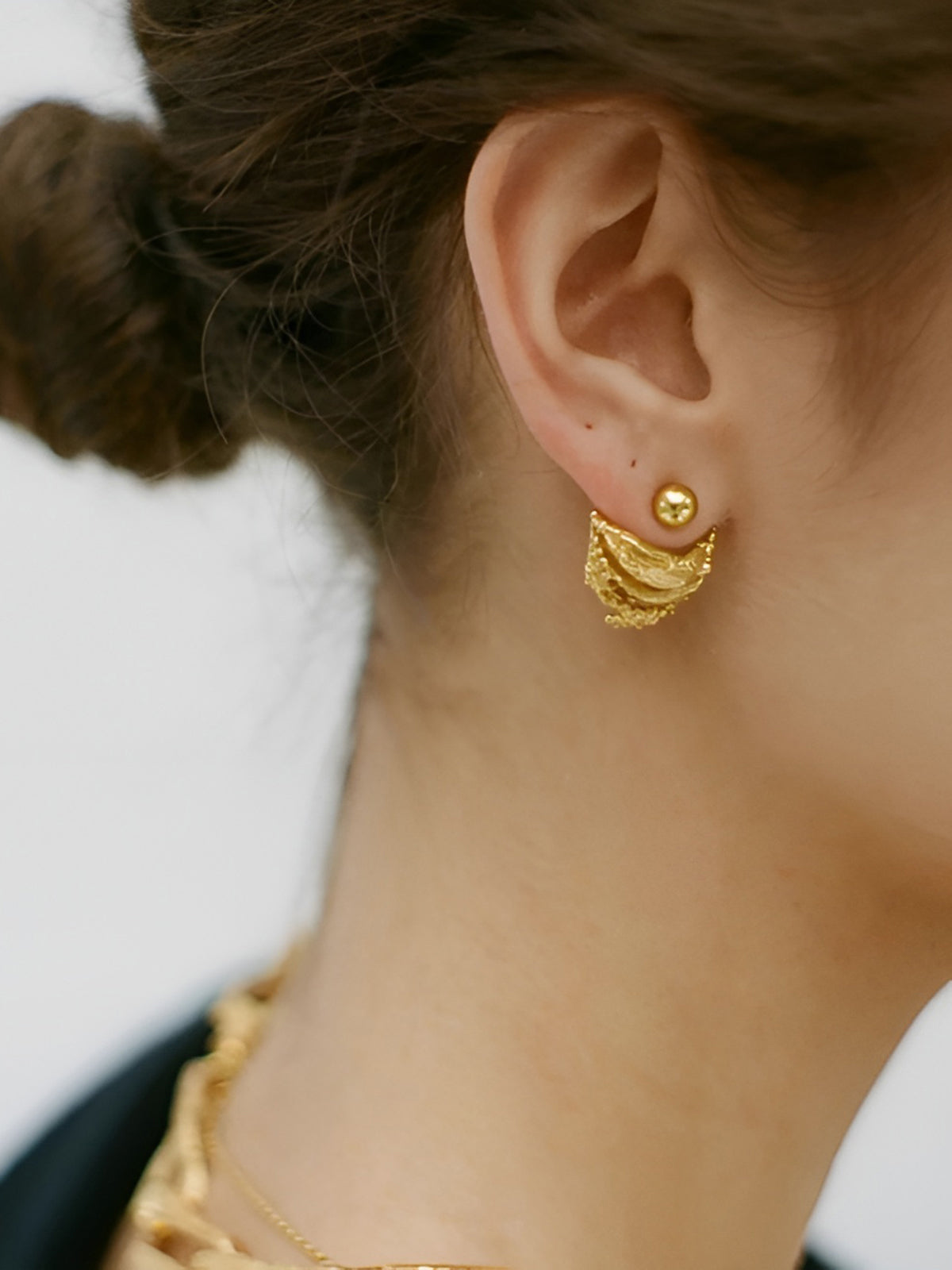 Retro Düzensiz Kavisli Küpeler