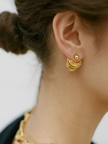 Retro Düzensiz Kavisli Küpeler