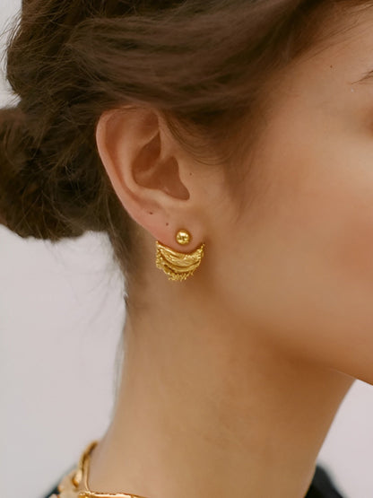 Retro Düzensiz Kavisli Küpeler