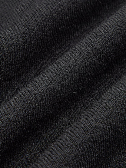 Renk Bloklu Panel Yaka Kazak