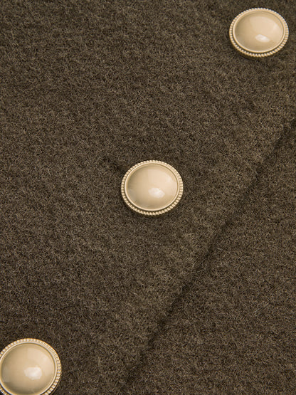 Zarif Düğmeli Cepli Hırka