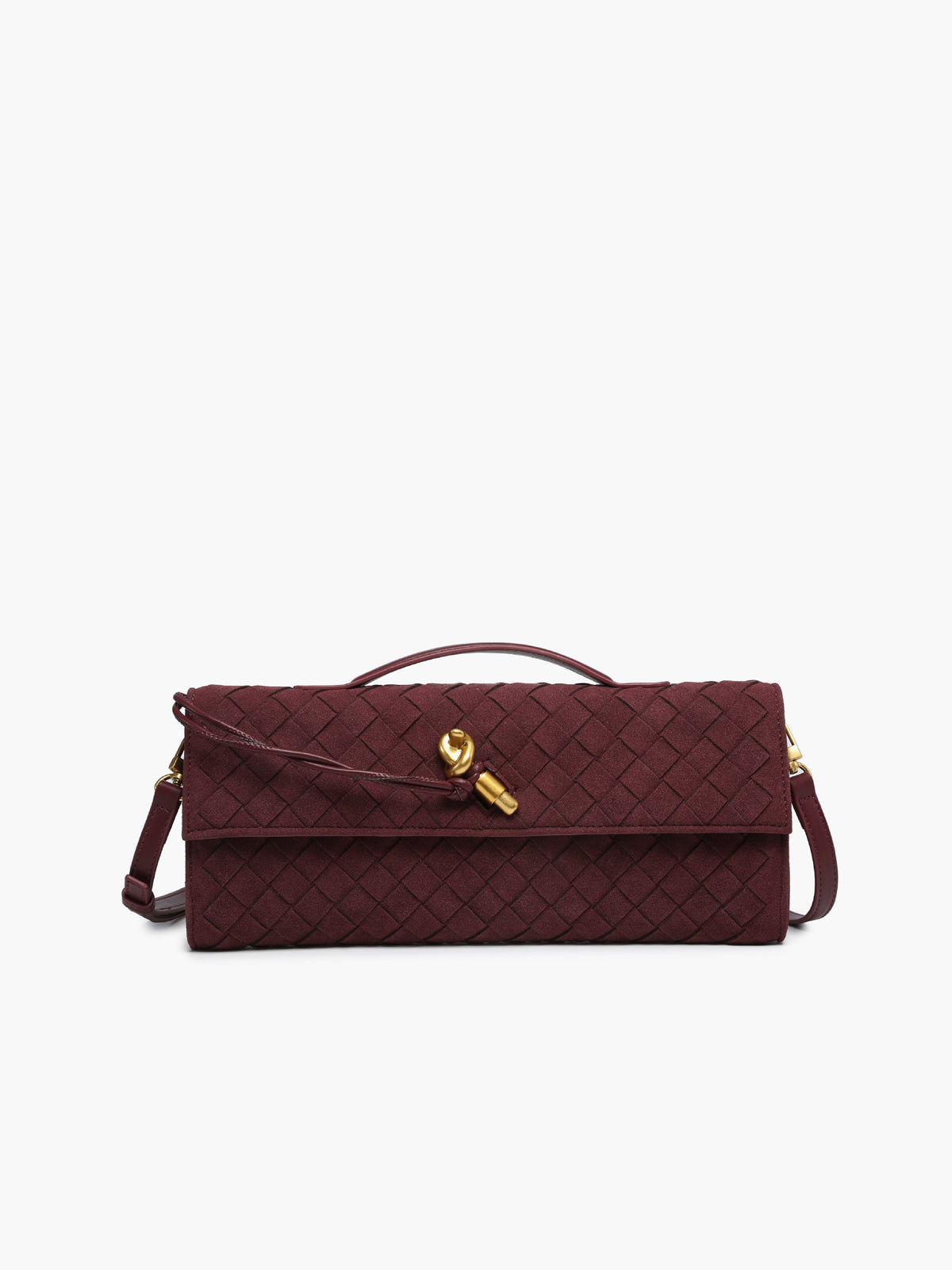 Kapaklı Süet El Çantası