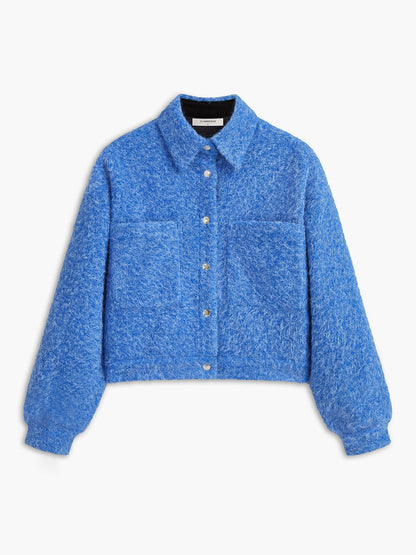 Düğmeli Tokalı Yaka Ceket