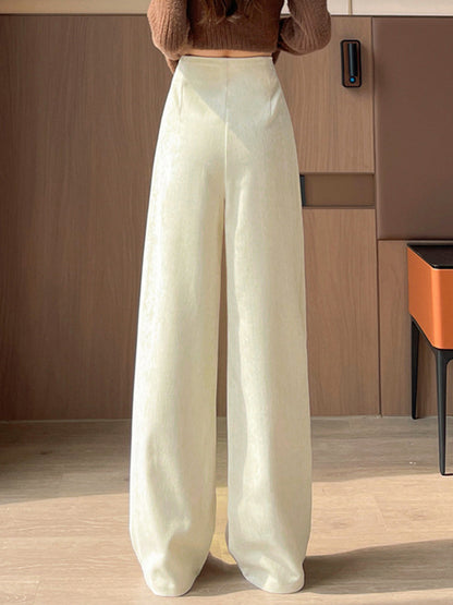 Kemersiz Günlük Kadife Pantolon