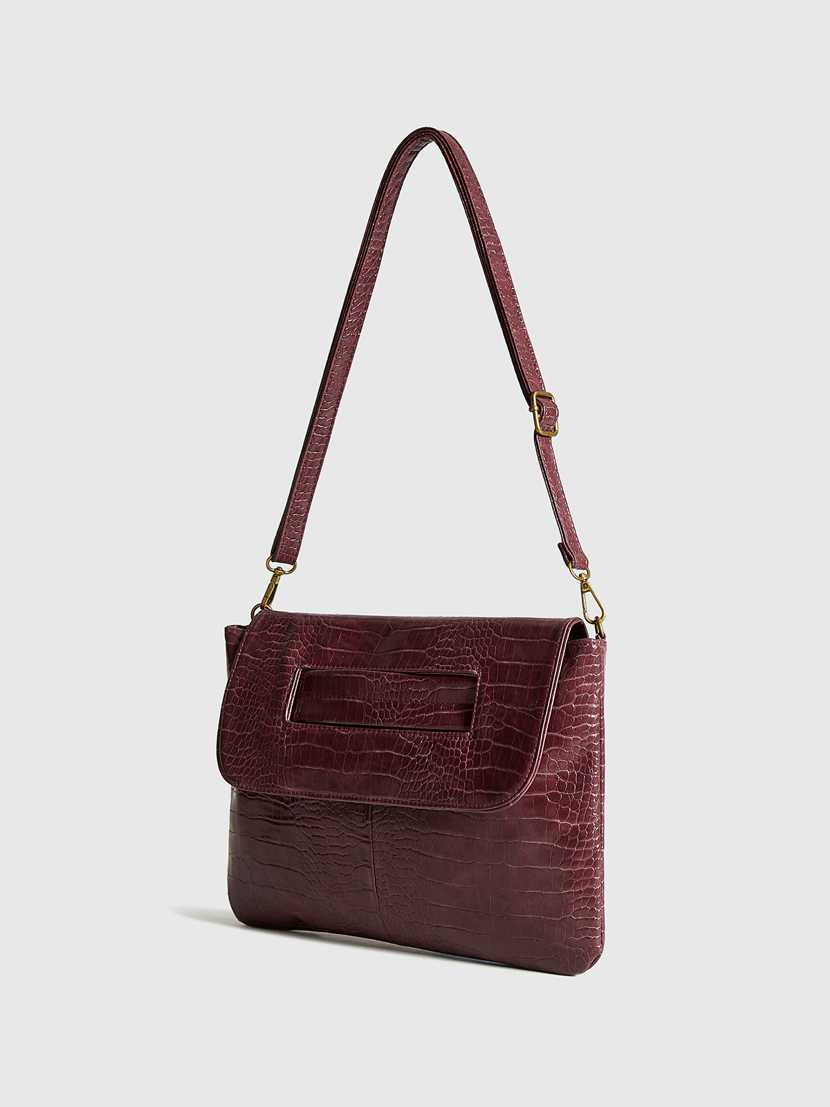 Timsah Desenli Büyük Kapasiteli El Çantası