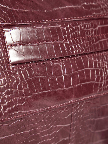 Timsah Desenli Büyük Kapasiteli El Çantası