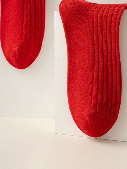 İnce Çizgili Orta Baldır Çorapları