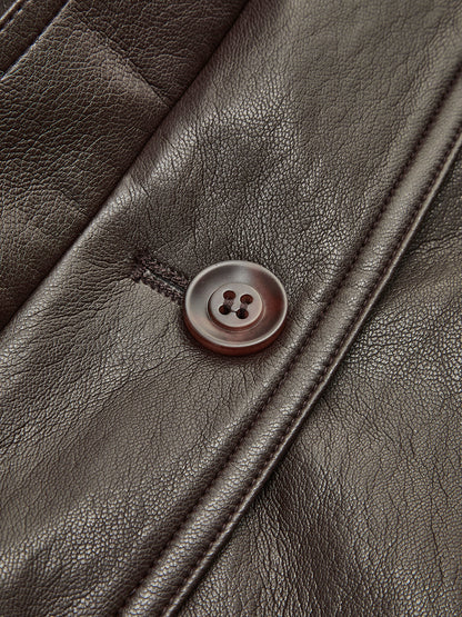 Polar PU Deri Kemerli Ceket