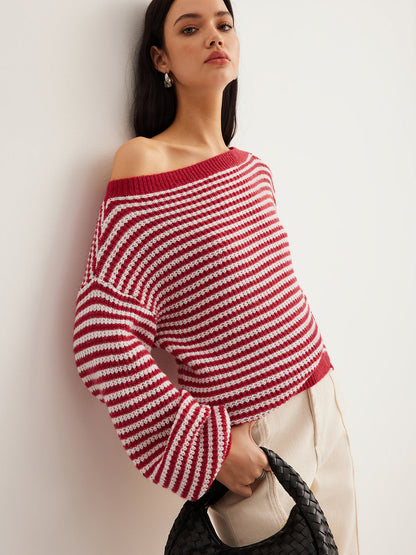 Kontrast Kenarlı Çizgili Svetşört