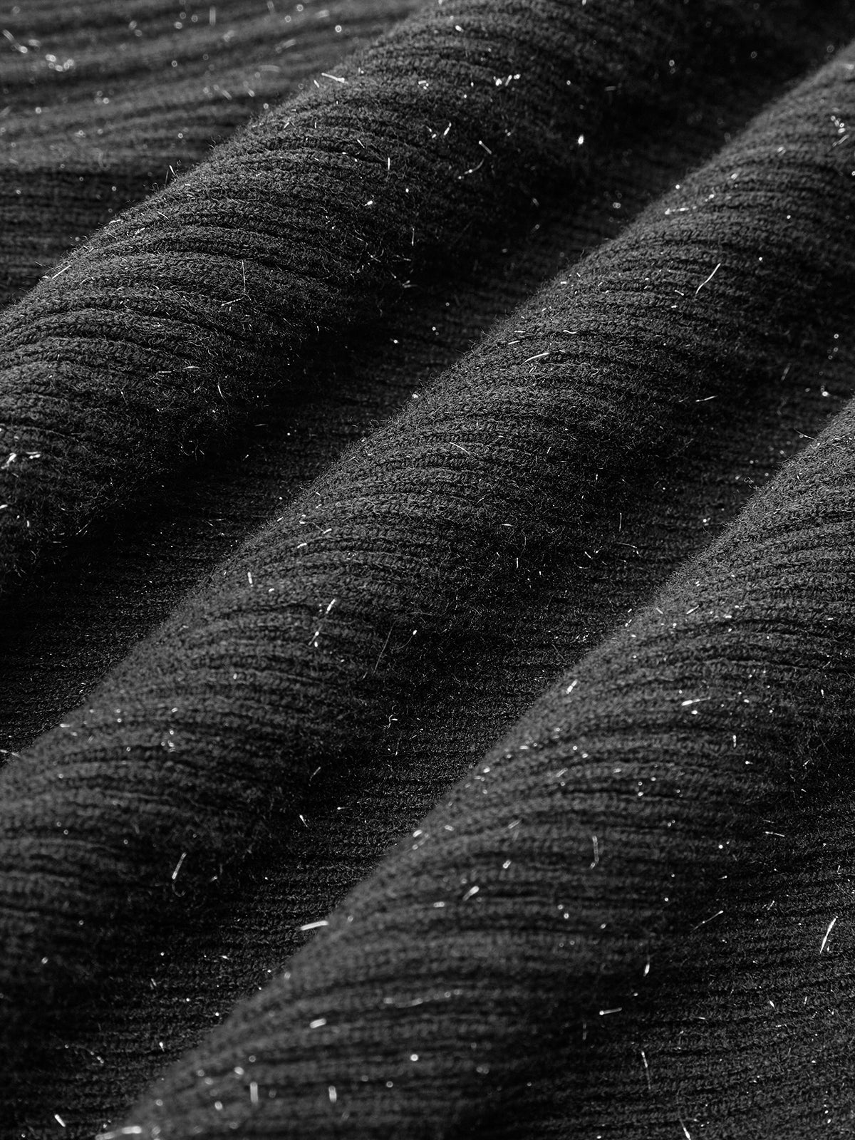 Yapay Elmas Dekorlu Düz Kazak Elbise