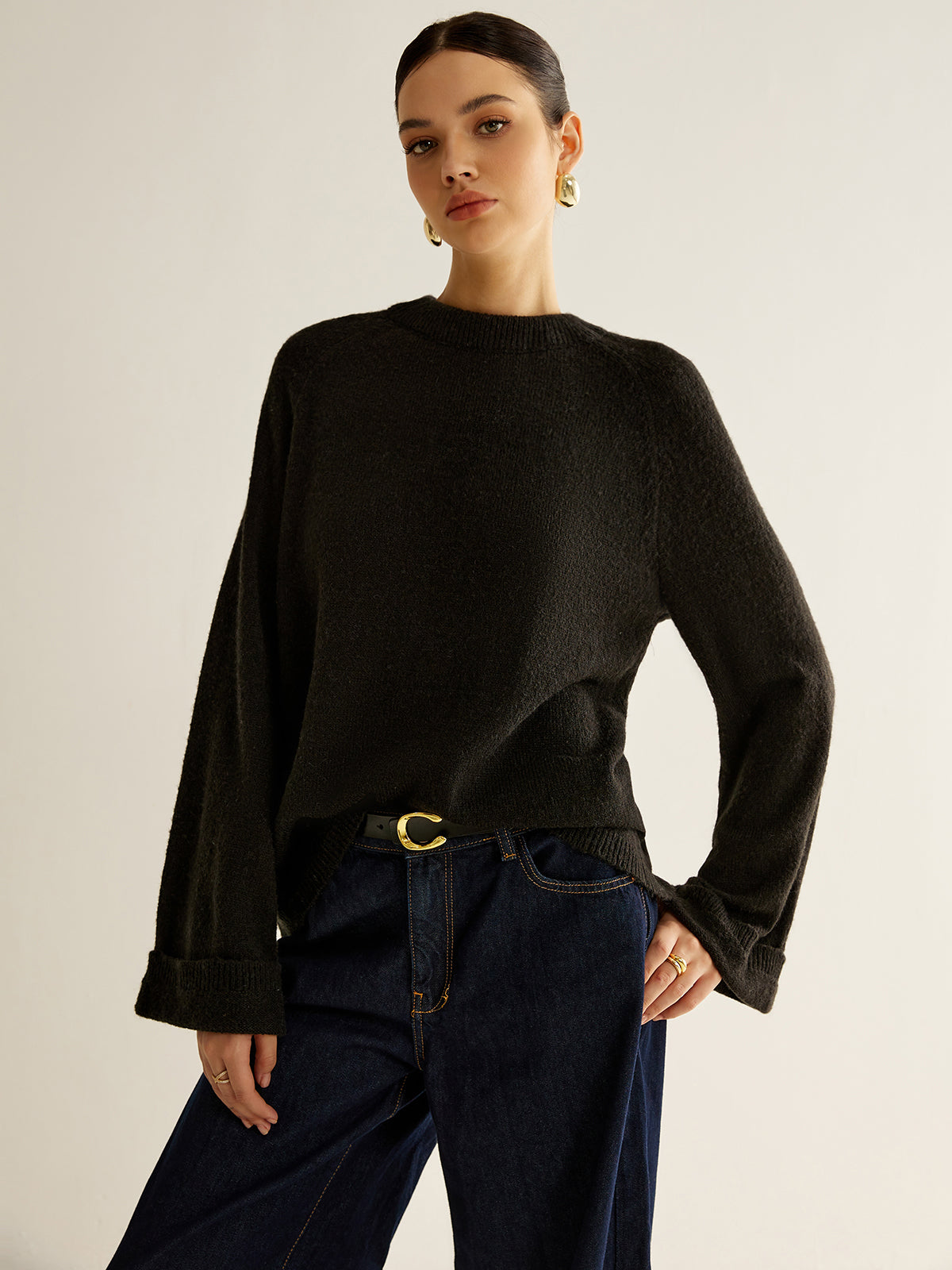 Büyük Boy Açık Sırtlı Bağcıklı Kazak