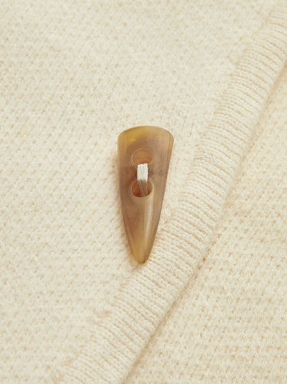 Romantik Düğmeli Drapeli Hırka