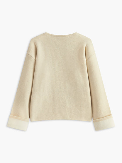 Romantik Düğmeli Drapeli Hırka