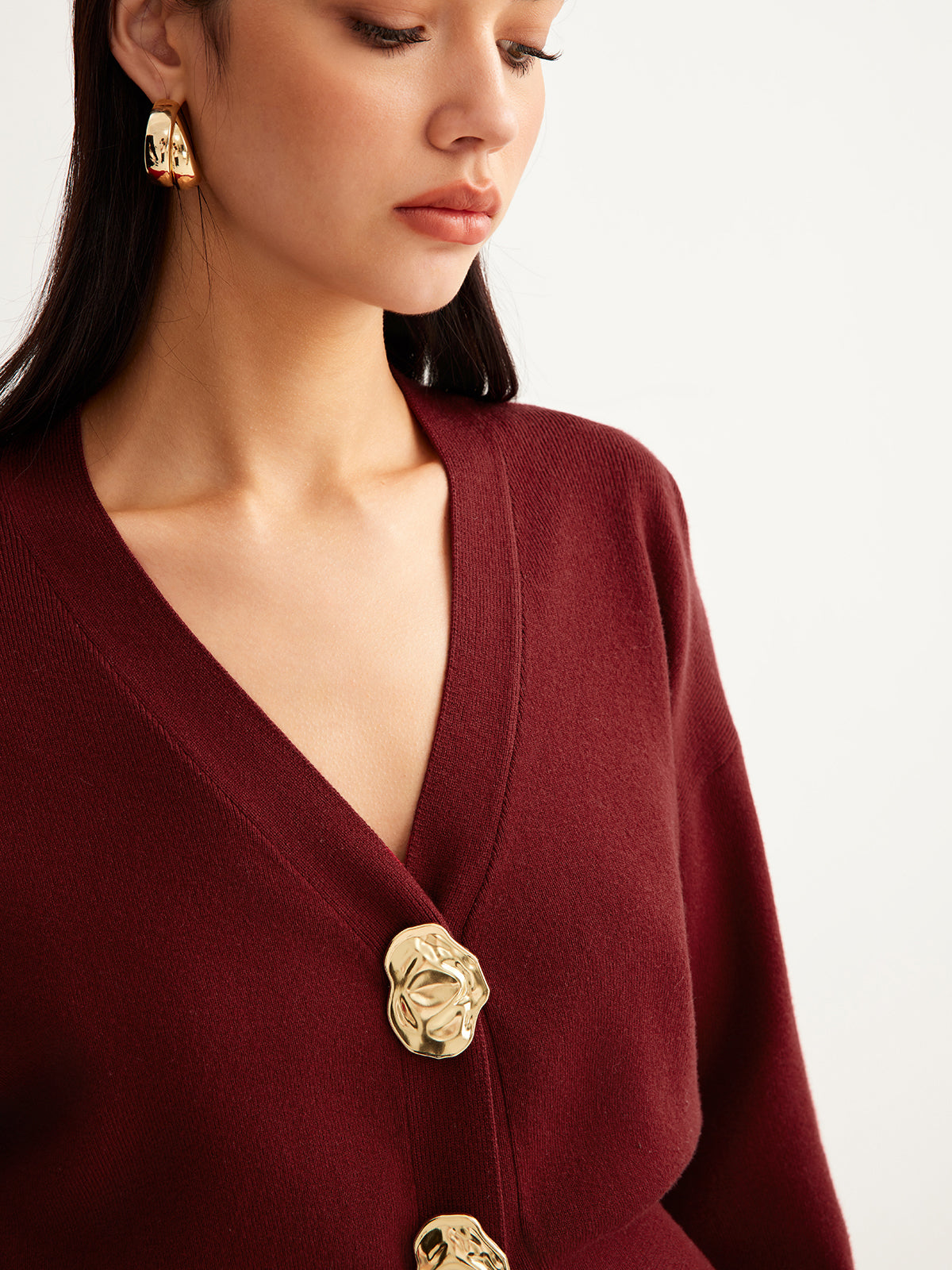 Metal Düğmeli Küçük Boy Kazak