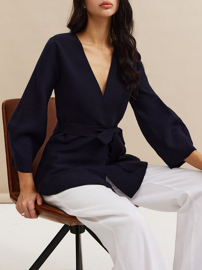 Kemerli Minimalist Sarma Hırka