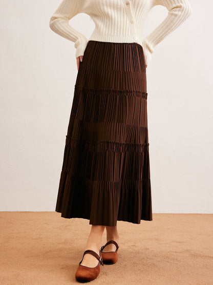 Marul Kenarlı Pileli Etek