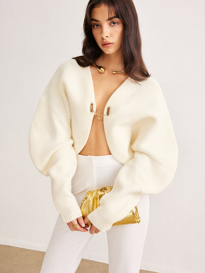 Koyun Paçası Kollu Metal Hırka