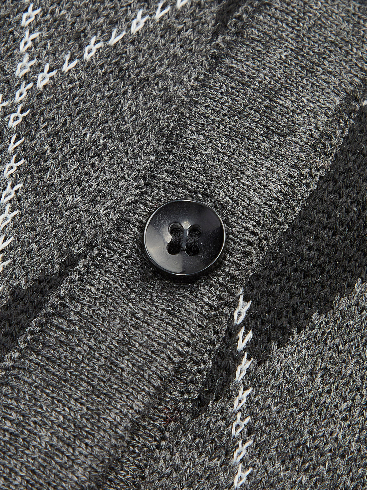 Eşkenar Dörtgen Desenli Kemerli Düğmeli Hırka