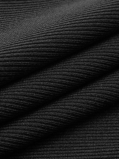 Volanlı İnce Örgü Uzun Elbise