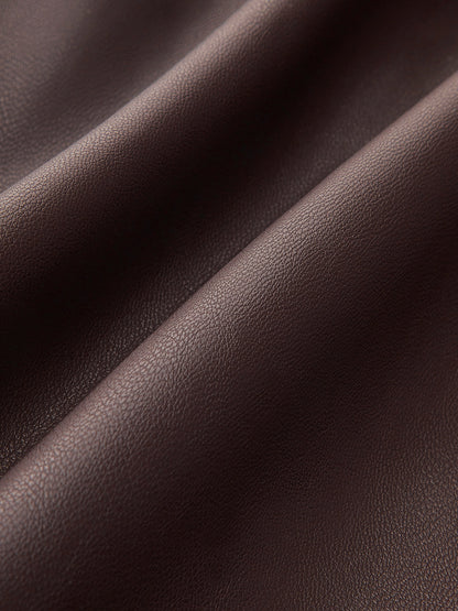 Bağcıklı Suni Deri Etek