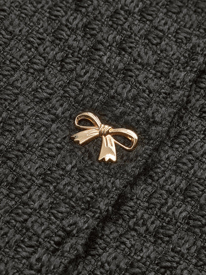 Altın Fiyonklu Tweed Ceket