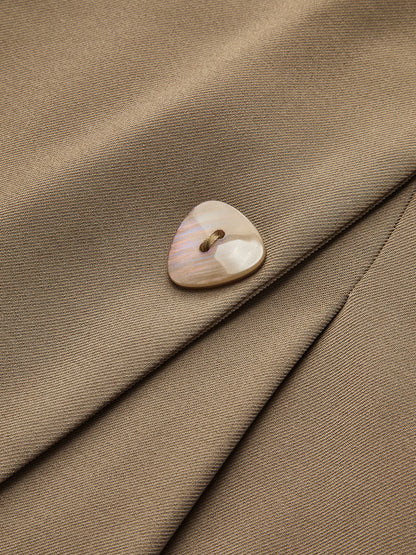 Arka Fermuarlı Pileli Mini Etek